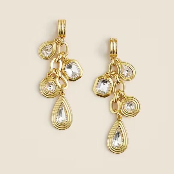 J. Crew Geometric Sparkle Drop Earrings. NWT. - Picture 1 of 7